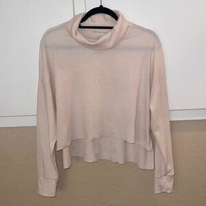 Cream waffle-knit light sweater from American Eagle, size small